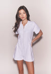 RAF Avarice Short Sleeve Playsuit (Off-white)