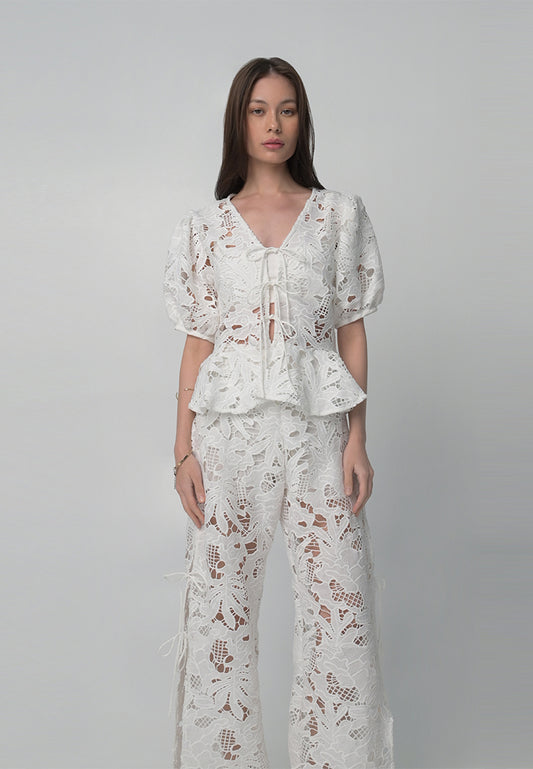 RAF Bacci Short Sleeve Top (Off-white)
