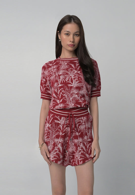 RAF Baum Short Sleeve Top (Printed Red)