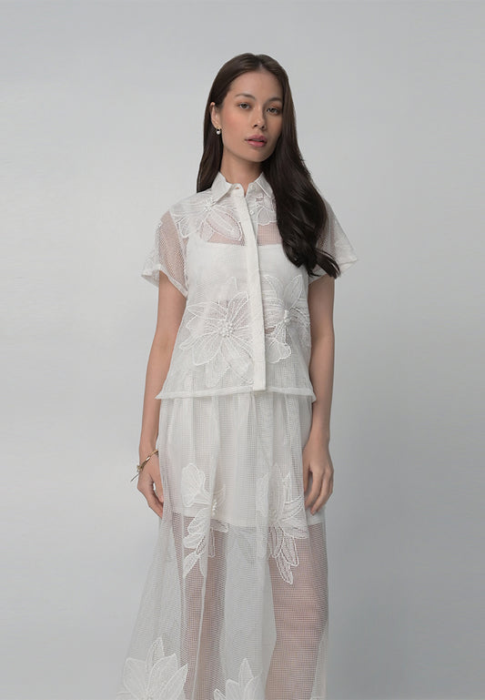 RAF Bern Short Sleeve Top (Off-white)