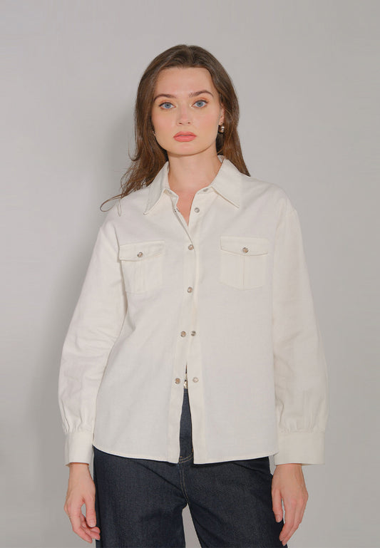 RAF Boden Long Sleeve Top (White)