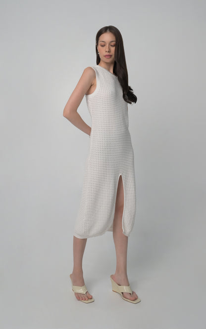 RAF Bourbon Sleeveless Dress (White)