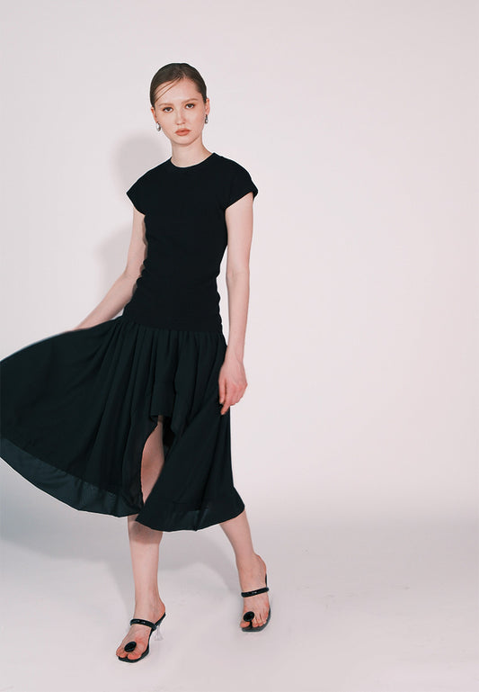 RAF Casablanca Short Sleeve Dress (Plain Black)
