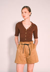RAF Catch Short Sleeve Bodysuit (Plain Brown)