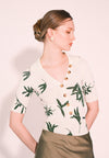 RAF Catch Short Sleeve Bodysuit  (Printed Cream)