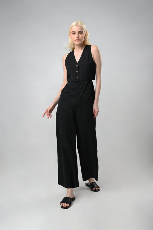 RAF Clairo Sleeveless Pantsuit (Plain Black)