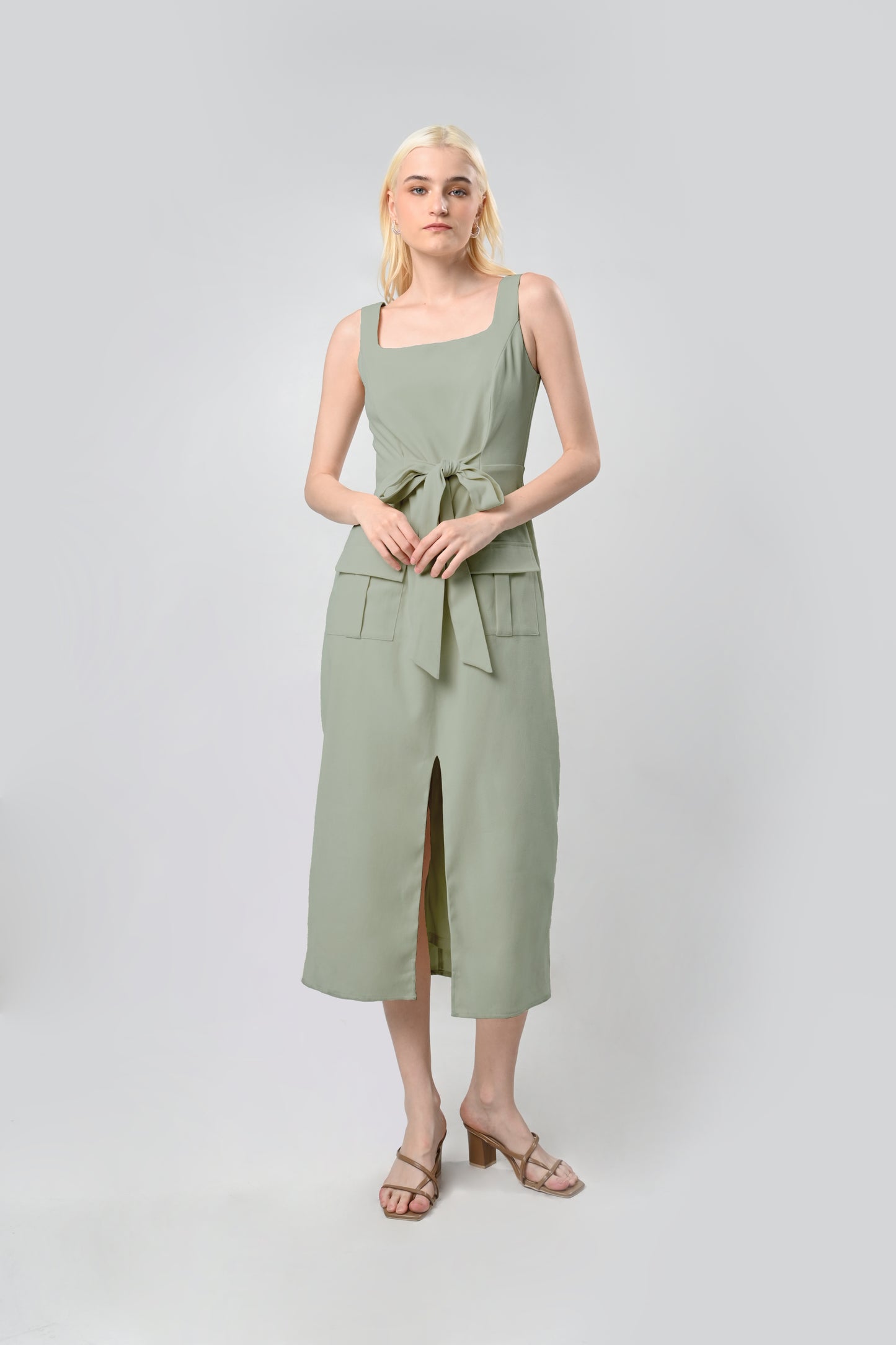 RAF Como Sleeveless Dress (Sage)