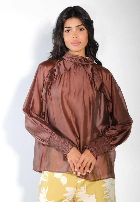 RAF Dahlia Long Sleeve Top (Choco Brown)