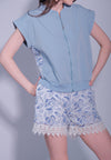 RAF Dayton Short Sleeve Top (Light Blue)