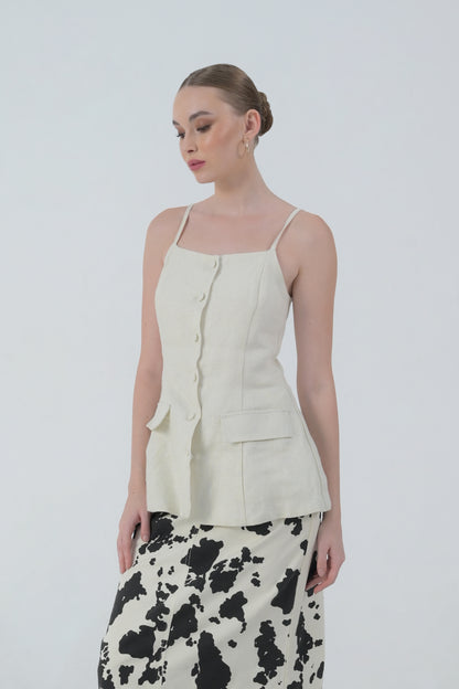 RAF Deann Sleeveless Top (Cream)