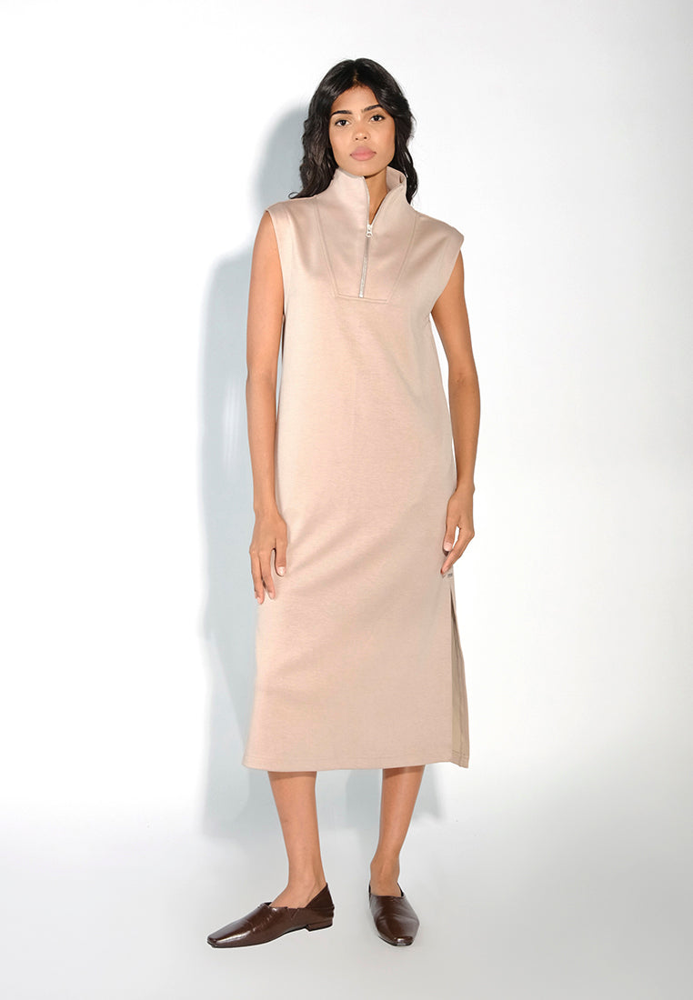 RAF Dill Sleeveless Dress  (Beige)