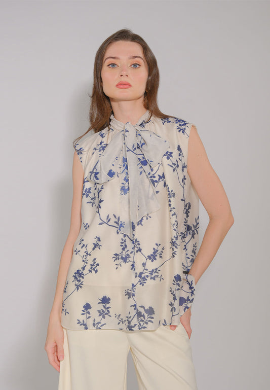 RAF Dunha Sleeveless Top (Printed Cream)