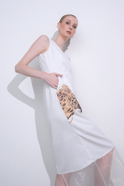 RAF Easton Sleeveless Dress (Offwhite)