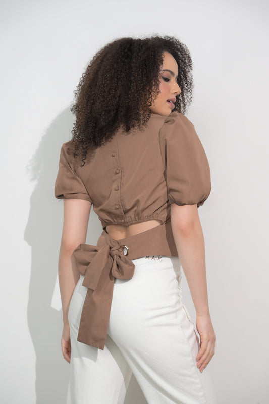 RAF Easton Short Sleeve Top (Plain Brown)