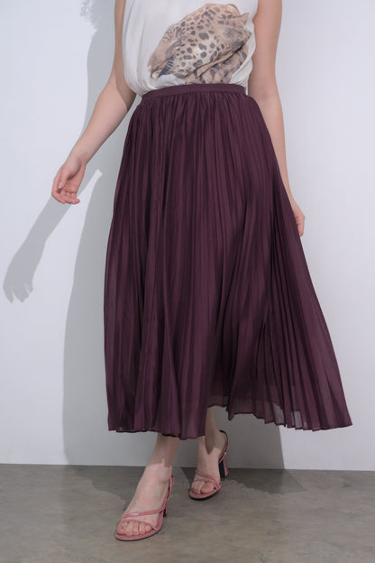 RAF Eden Pleated Skirt (Wine)