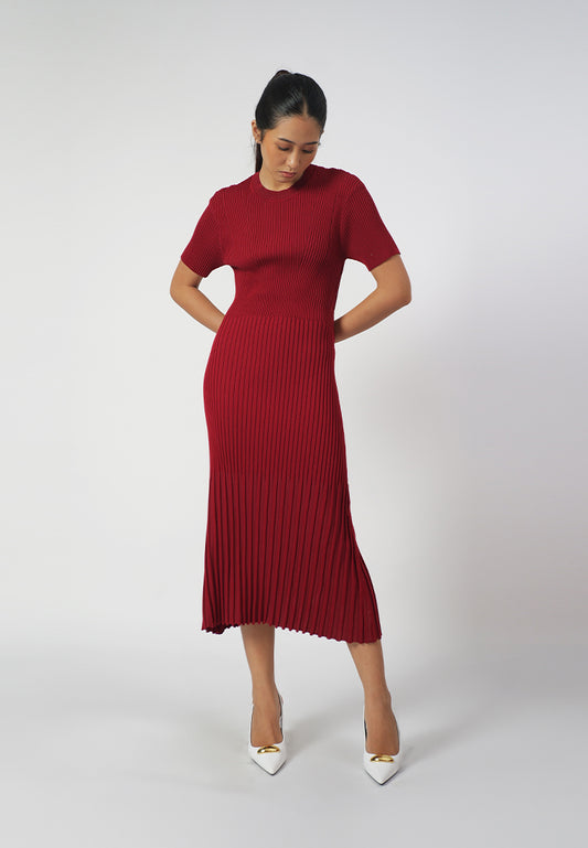 RAF Ida Short Sleeve Dress (Red)