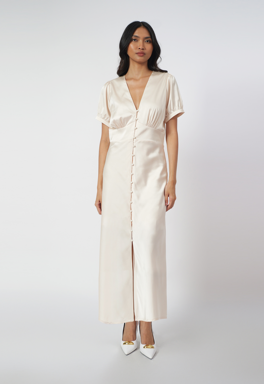 RAF Isabelle Short Sleeve Dress (Cream)