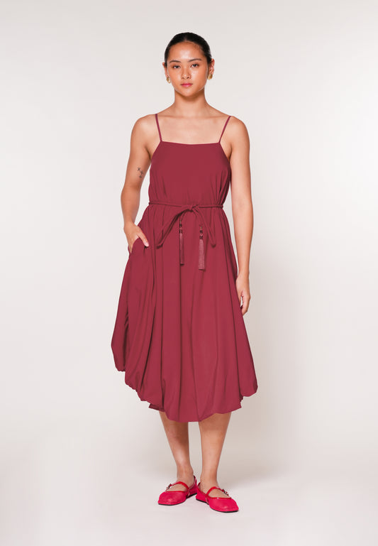 RAF Jockey Sleeveless Dress W/ Belt  (Red)