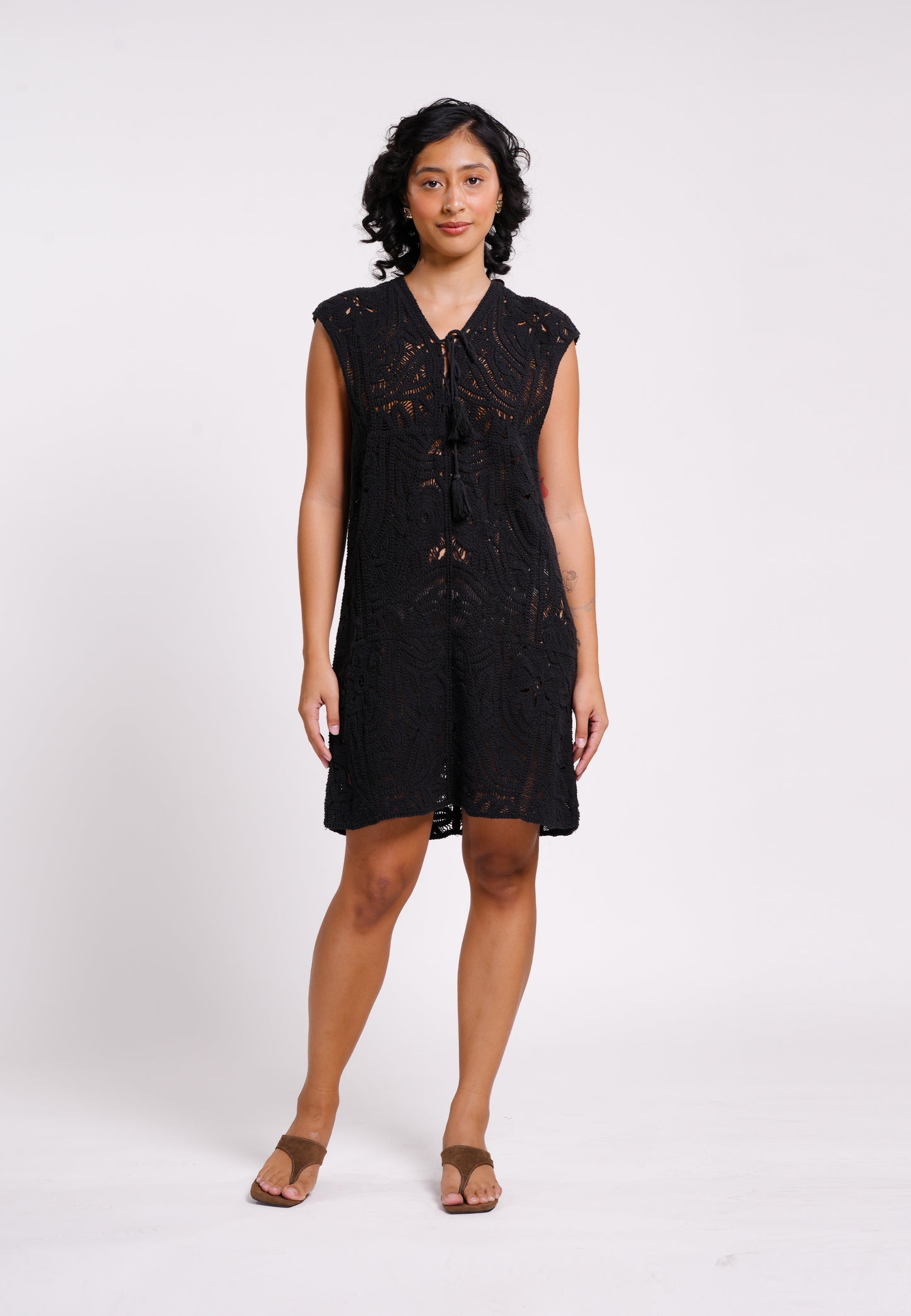 Raf Koa Sleeveless Dress  (Black)