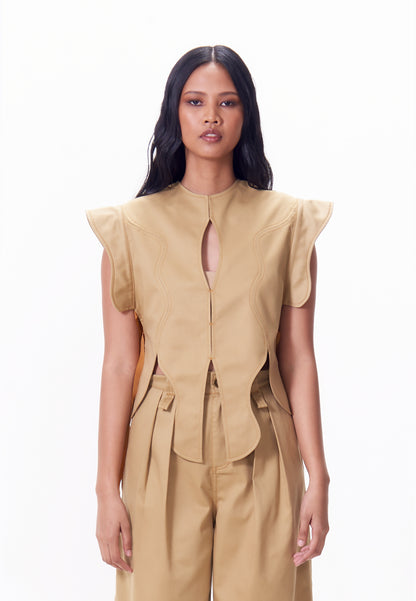 R.A.F. x nicolò NP005 Sleeveless Top (Khaki)