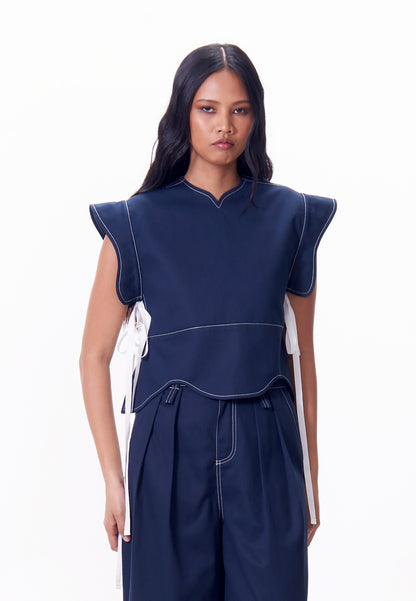 R.A.F. x nicolò NP005 Sleeveless Top (Navy)