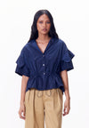 R.A.F. x nicolò NP007 Short Sleeve Top (Mid.Blue)