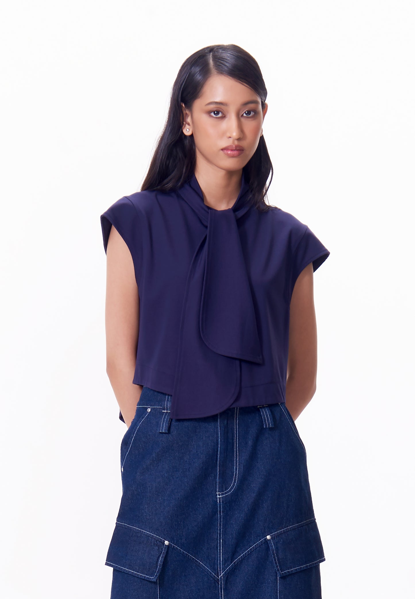 R.A.F. X nicolò  NP009 Sleeveless Top (Navy)