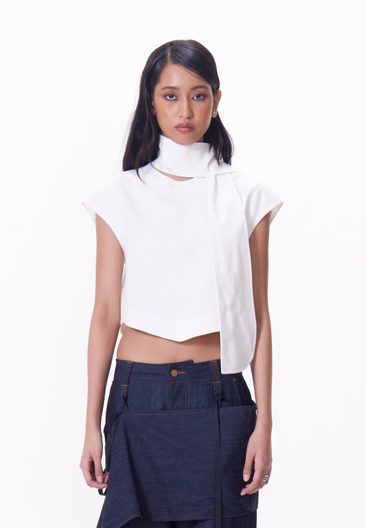R.A.F. X nicolò  NP009 Sleeveless Top (White)