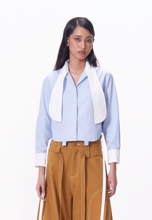 R.A.F. X nicolò  NP013 Long Sleeve Top (Lt.Blue)