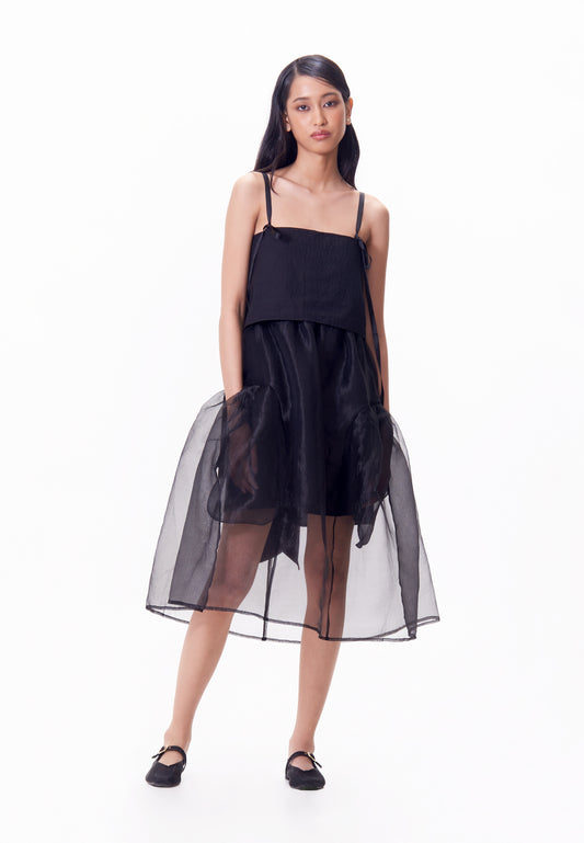 R.A.F. X nicolò NP015 Sleeveless Dress W/ Sash  (Black)