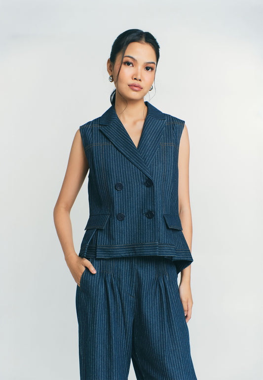RAF Pike Sleeveless Vest (Denim)