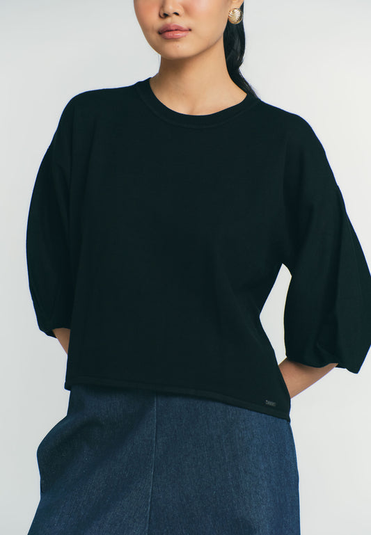 RAF Quin Quarter Sleeve Top (Black)