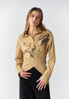 RAF Rife Long Sleeve Top (Spot Print Khaki)