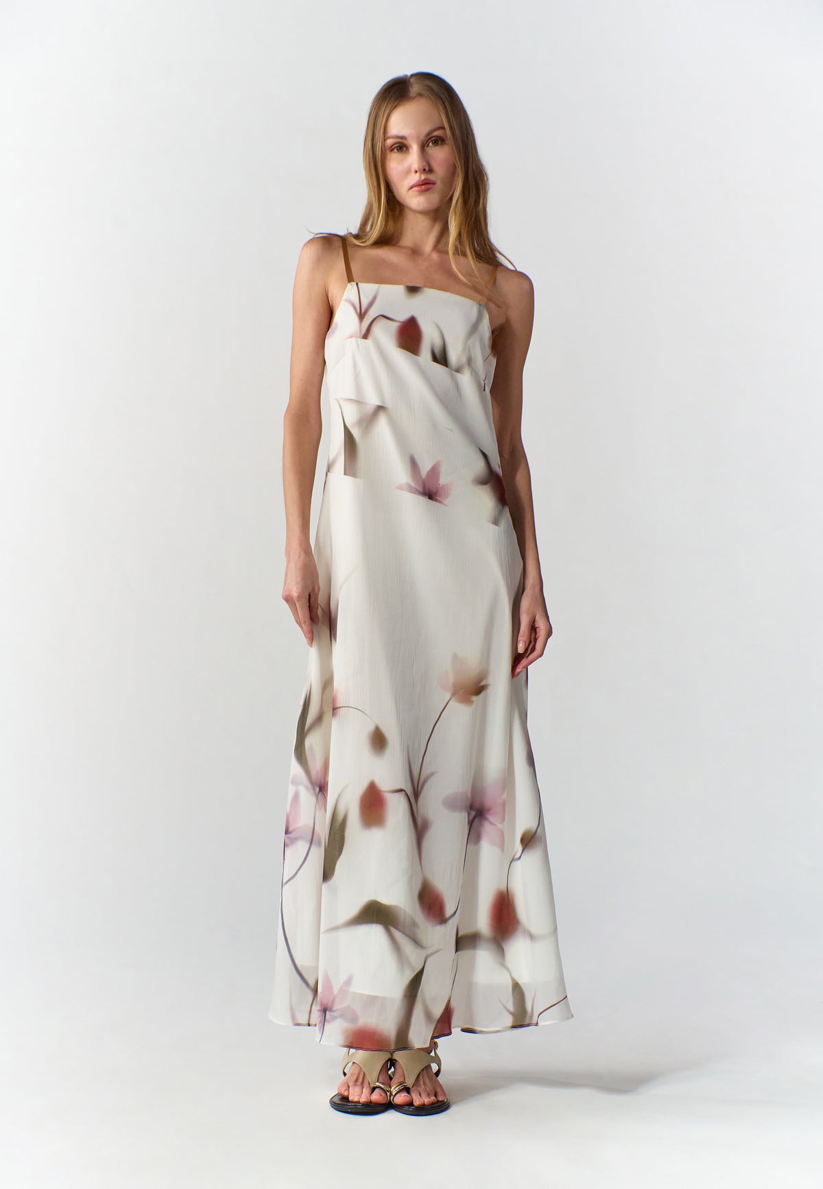 RAF Rife Sleeveless Maxi Dress (Spot Print White)