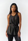 RAF Rodeo Sleeveless Top W/ Sash Belt (Black)