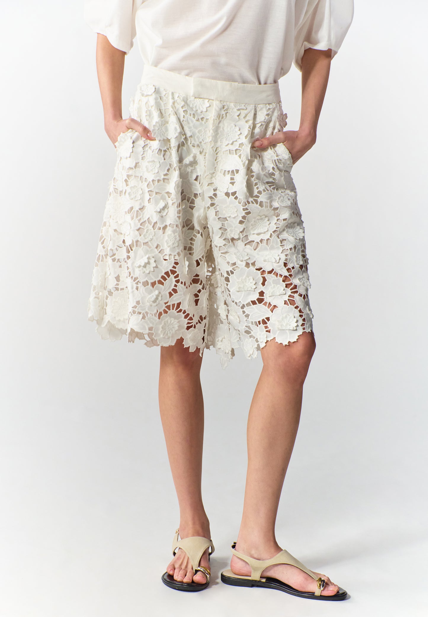 RAF Rouse Long Shorts (White)