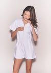 RAF Avarice Short Sleeve Playsuit (Off-white)