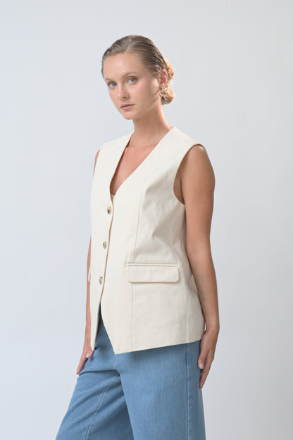 RAF Briar Sleeveless Vest Top (Cream)