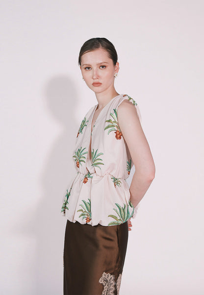RAF Casablanca Sleeveless Top (Printed Blush)