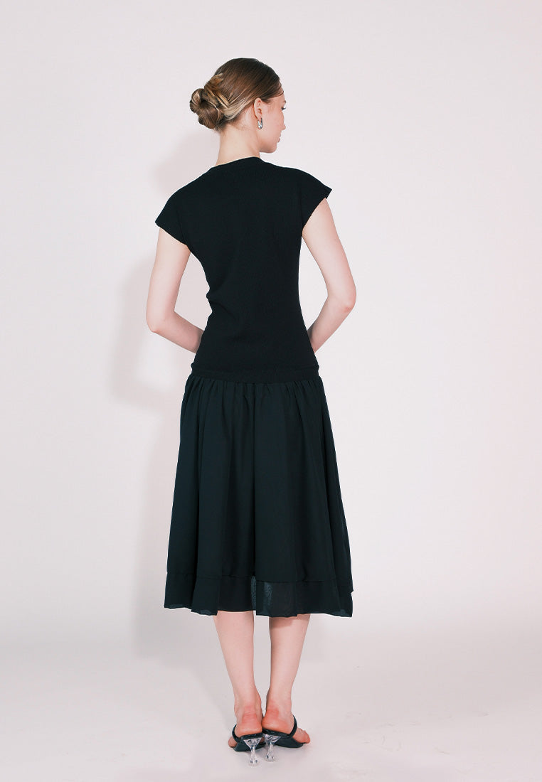 RAF Casablanca Short Sleeve Dress (Plain Black)