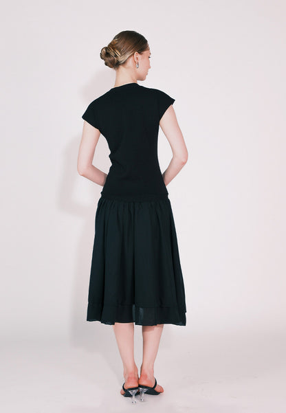 RAF Casablanca Short Sleeve Dress (Plain Black)