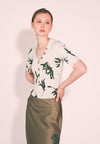 RAF Catch Short Sleeve Bodysuit  (Printed Cream)