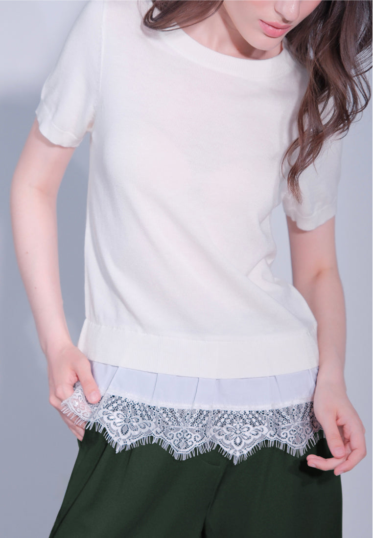 RAF Damascus Short Sleeve Top (Off-white)