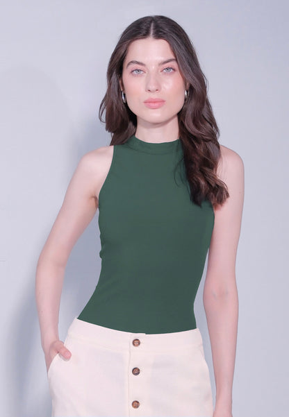 RAF Dame Sleeveless Bodysuit Top (O.Green)