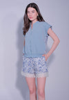 RAF Dayton Short Sleeve Top (Light Blue)