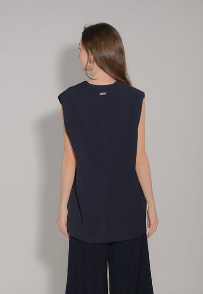 RAF Dunha Sleeveless Vest (Plain Mid.Blue)