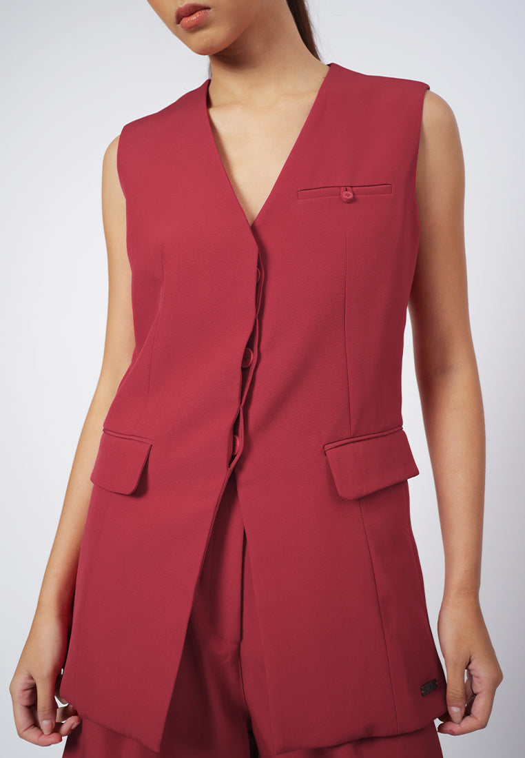 RAF George Sleeveless Vest Top (Red)