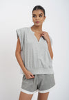 RAF Hana Extended Sleeve Top (Gray)