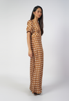 RAF Isabelle Short Sleeve Dress (Polka Brown)