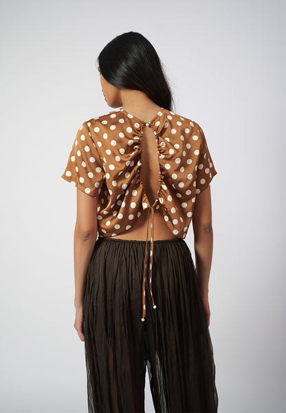 RAF Isabelle Short Sleeve (Polka) Top (P.Brown)